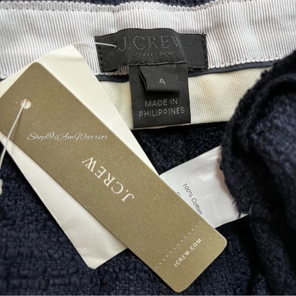 J.Crew Collection NWT rare guipure lace stripe navy tuxedo pants Shop@iamwarrior - Picture 13 of 14